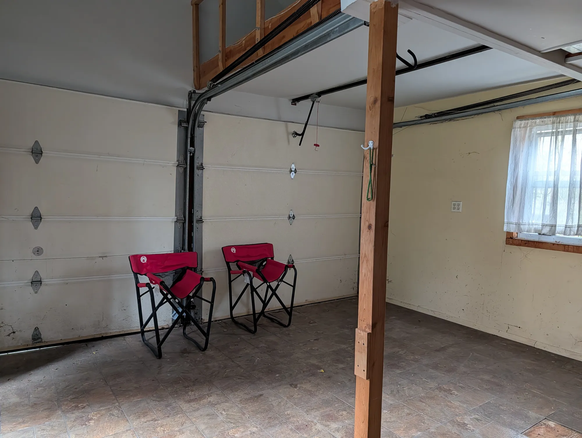 Another interior view of the finished garage